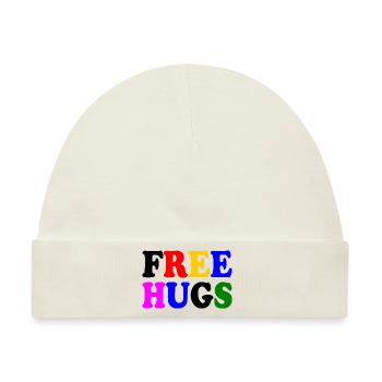 Free hugs - Baby Premium Organic Mütze - Naturweiß - Vorne