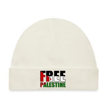 Free palestine - Baby Premium Organic Mütze - Naturweiß - Vorne