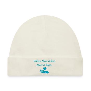 Hoffnung, Liebe - Baby Premium Organic Mütze - Naturweiß - Vorne