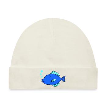 fisch comic - Baby Premium Organic Mütze - Naturweiß - Vorne