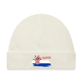 Kroatien - Baby Premium Organic Mütze - Naturweiß - Vorne