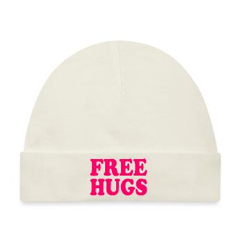 Free hugs - Baby Premium Organic Mütze - Naturweiß - Vorne