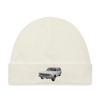Pkw GAZ M 24-02 Wolga Kombi Sowjetunion Oldtimer - Baby Premium Organic Mütze - Naturweiß - Vorne