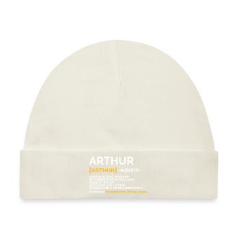Arthur - Baby Premium Organic Mütze - Naturweiß - Vorne