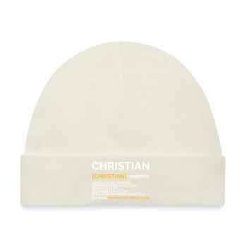 Christian - Baby Premium Organic Mütze - Naturweiß - Vorne
