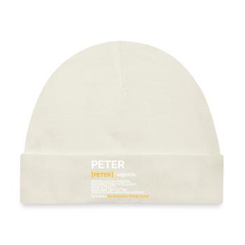 Peter - Baby Premium Organic Mütze - Naturweiß - Vorne