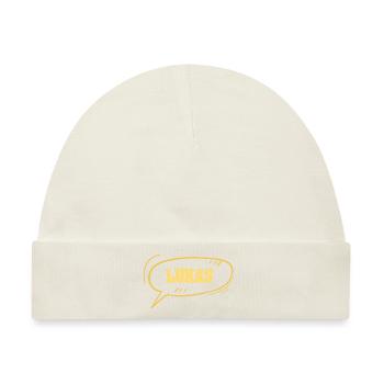 Geschenk für Lukas - Baby Premium Organic Mütze - Naturweiß - Vorne
