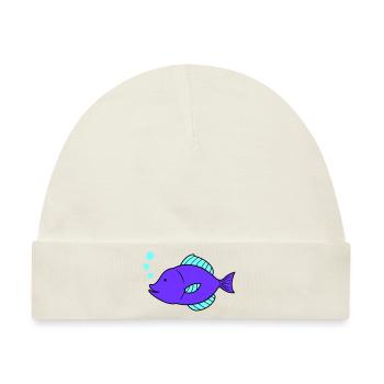 fisch comic - Baby Premium Organic Mütze - Naturweiß - Vorne