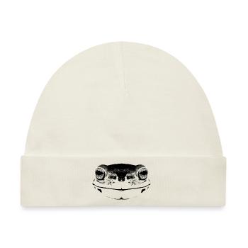 Frosch / Gesicht / frog Face - Baby Premium Organic Mütze - Naturweiß - Vorne