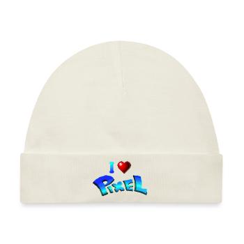 Ich liebe Pixel - Baby Premium Organic Mütze - Naturweiß - Vorne