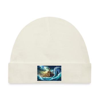 gruselige mythische Orte – Der Untergang von Atlantis - Baby Premium Organic Mütze - Naturweiß - Vorne