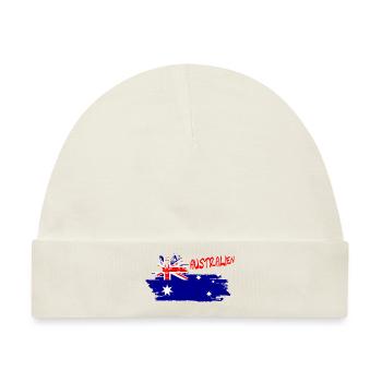 Australia Australien - Baby Premium Organic Mütze - Naturweiß - Vorne