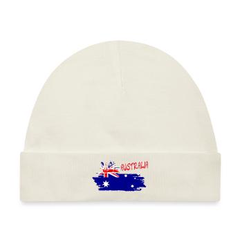 Australien, Down Under - Baby Premium Organic Mütze - Naturweiß - Vorne