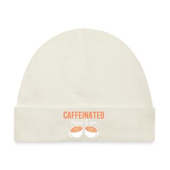 Lustiger Barista Kaffeeserver - Baby Premium Organic Mütze - Naturweiß - Vorne