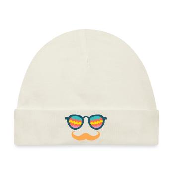 Lustige Schnurrbart Hipster Party Sonnenbrille - Baby Premium Organic Mütze - Naturweiß - Vorne