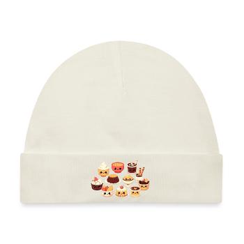 Niedliche Desserts Genuss - Baby Premium Organic Mütze - Naturweiß - Vorne