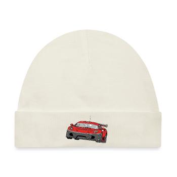 sportcar red - Baby Premium Organic Mütze - Naturweiß - Vorne