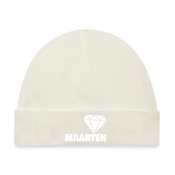 Maarten als Edel - Baby Premium Organic Mütze - Naturweiß - Vorne