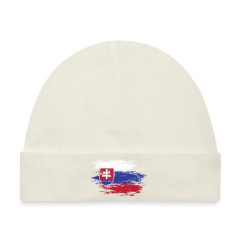 Slowakei Flagge used - Baby Premium Organic Mütze - Naturweiß - Vorne