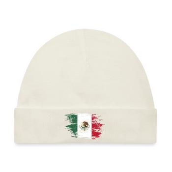 Mexiko Flagge used - Baby Premium Organic Mütze - Naturweiß - Vorne