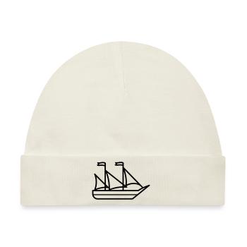 Piratenschiff - Baby Premium Organic Mütze - Naturweiß - Vorne