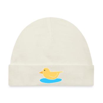 ente vogel fliegen tier symbol wasser - Baby Premium Organic Mütze - Naturweiß - Vorne