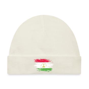 Tadschikistan Flagge used - Baby Premium Organic Mütze - Naturweiß - Vorne
