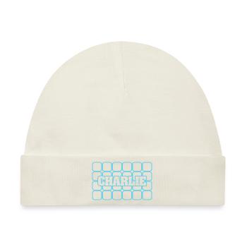 Männername Charlie - Baby Premium Organic Mütze - Naturweiß - Vorne