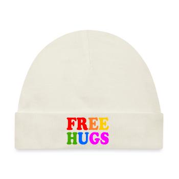 Free hugs - Baby Premium Organic Mütze - Naturweiß - Vorne