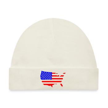 usa amerika - Baby Premium Organic Mütze - Naturweiß - Vorne