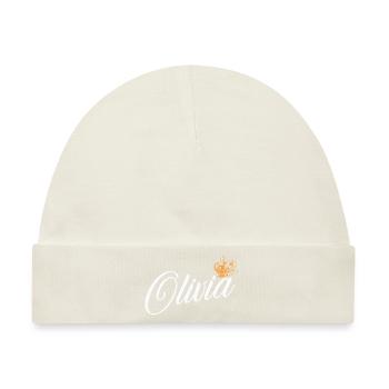 Olivia Name für Frauen Kinder Kleinkinder - Olivia - Baby Premium Organic Mütze - Naturweiß - Vorne