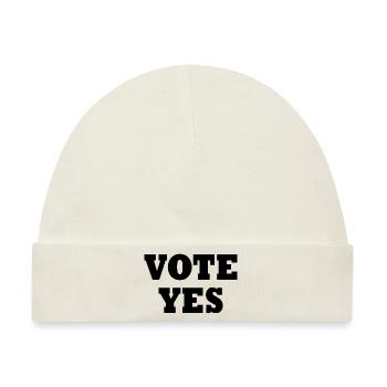 Vote yes - Baby Premium Organic Mütze - Naturweiß - Vorne