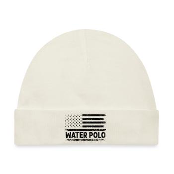 Wasserball mit amerikanischer Flagge USA Patriot Aquatic Polo - Baby Premium Organic Mütze - Naturweiß - Vorne