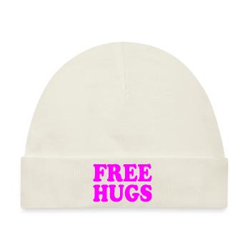 Free hugs - Baby Premium Organic Mütze - Naturweiß - Vorne