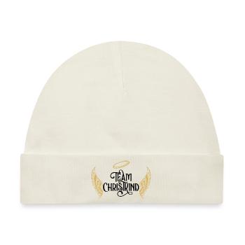 Team Christkind Heilig Abend Kostüm Familie - Baby Premium Organic Mütze - Naturweiß - Vorne