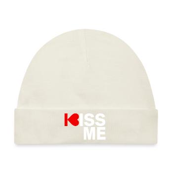 Kiss me - Baby Premium Organic Mütze - Naturweiß - Vorne