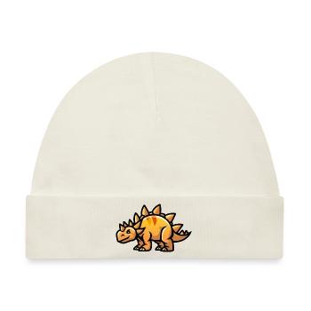 Dinosaurier stegosaurus Comic - Baby Premium Organic Mütze - Naturweiß - Vorne