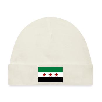 Syrien Flagge - Baby Premium Organic Mütze - Naturweiß - Vorne