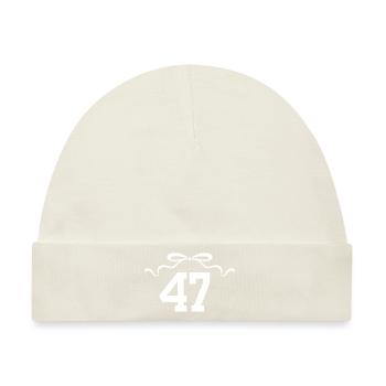 Nummer 47 Knoten - 47. Jahrestag - Baby Premium Organic Mütze - Naturweiß - Vorne