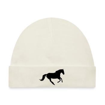 Pferd im Galopp - Baby Premium Organic Mütze - Naturweiß - Vorne
