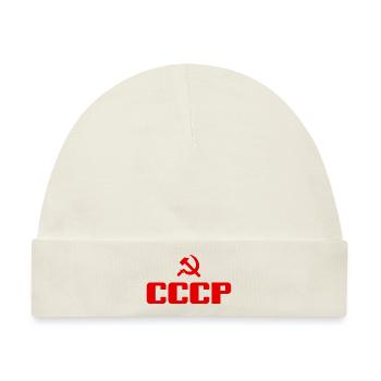 Soviet - Hammer und Sichel Sowjetunion - Kommunist - Baby Premium Organic Mütze - Naturweiß - Vorne