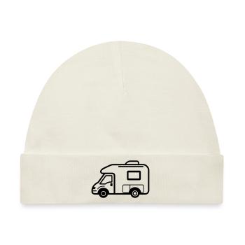 Wohnmobil - Baby Premium Organic Mütze - Naturweiß - Vorne