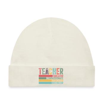 Teacher - Baby Premium Organic Mütze - Naturweiß - Vorne