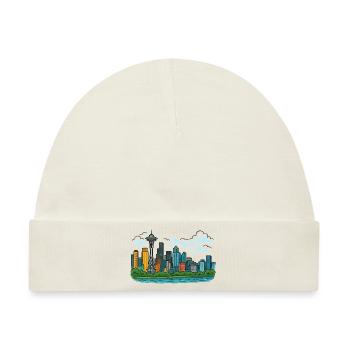 seattle stadt - Baby Premium Organic Mütze - Naturweiß - Vorne