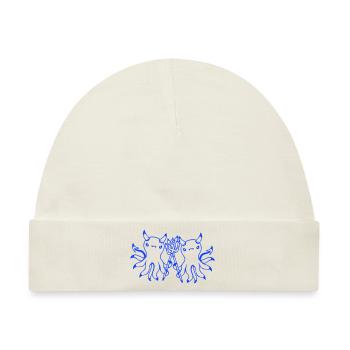 2 Oktopus Teufel Hölle Team Freunde Satan Böse süß - Baby Premium Organic Mütze - Naturweiß - Vorne