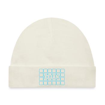 Elian als Maennername - Baby Premium Organic Mütze - Naturweiß - Vorne