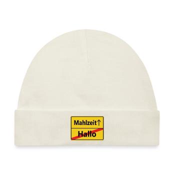 Hallo? Mahlzeit! - Baby Premium Organic Mütze - Naturweiß - Vorne
