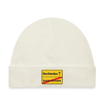 Soziale Kontakte? Maschinenbau - Baby Premium Organic Mütze - Naturweiß - Vorne