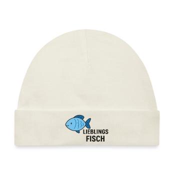 LIEBLINGS FISCH - Baby Premium Organic Mütze - Naturweiß - Vorne