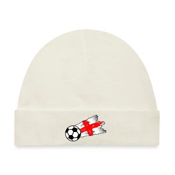 St Georg Kreuz Fußball Graffiti - Baby Premium Organic Mütze - Naturweiß - Vorne
